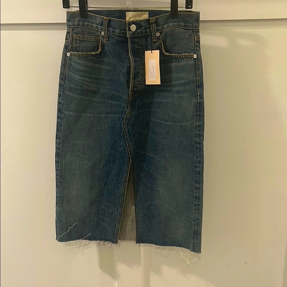 CQY Denim Midi Skirt